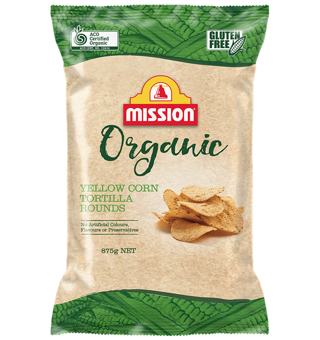 Mission Foods Organic Tortilla Rounds 875 g
