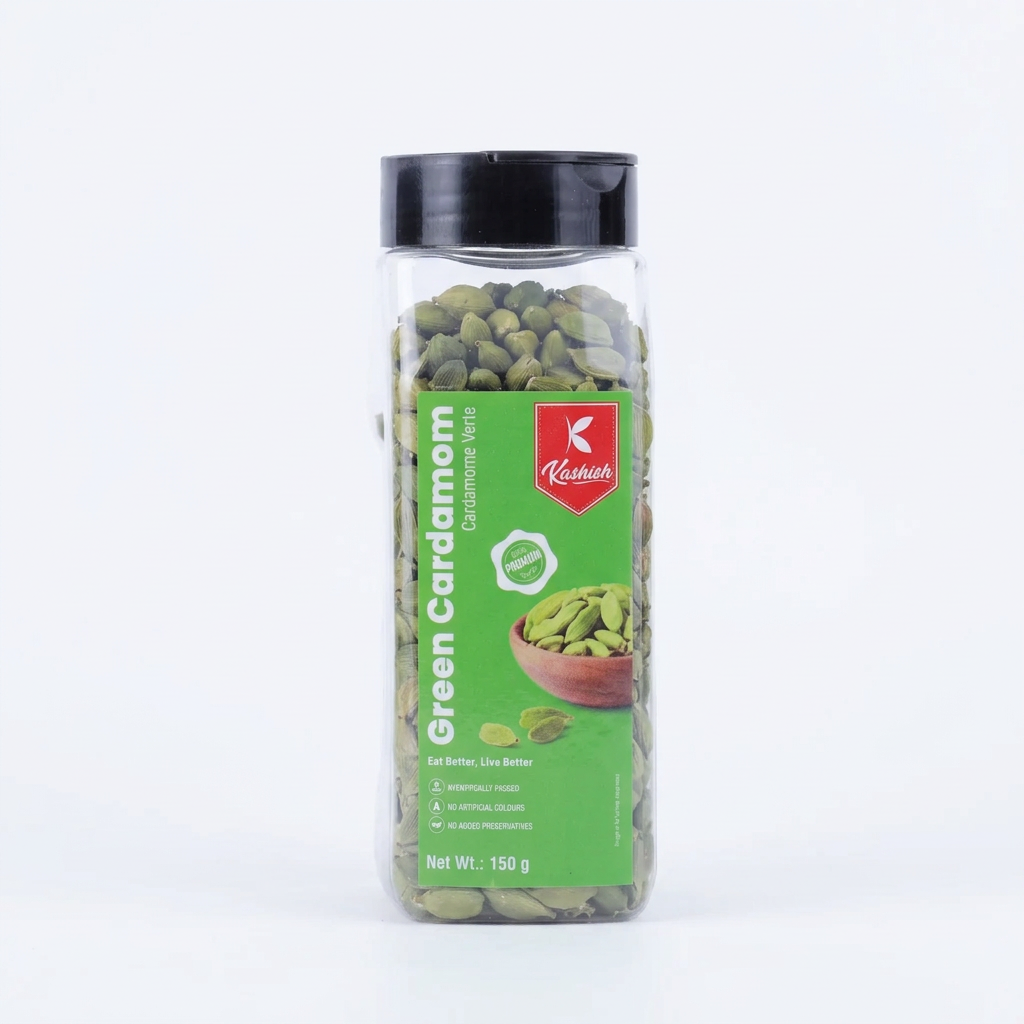 KASHISH GREEN CARDAMOM PODS 150G