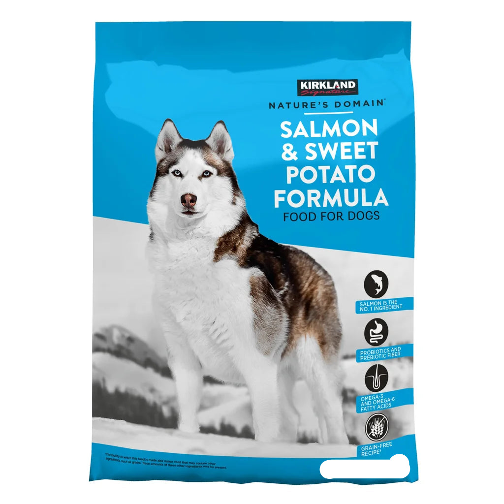 Kirkland Signature NATURE'S DOMAIN dog food Salmon & Sweet Potato Formula 15.87 KG