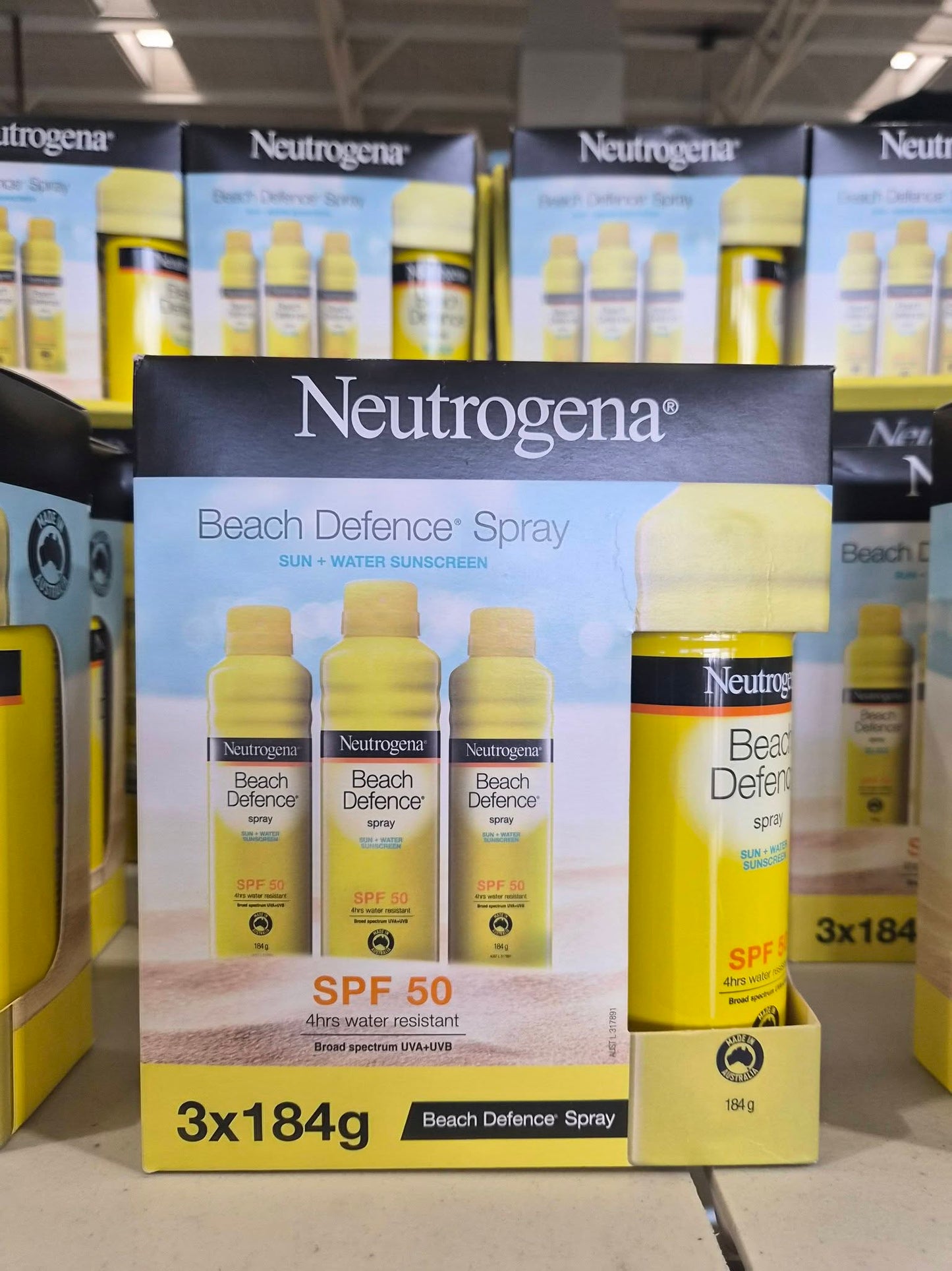 Neutrogena Beach Defence Sunscreen 3 x 184g