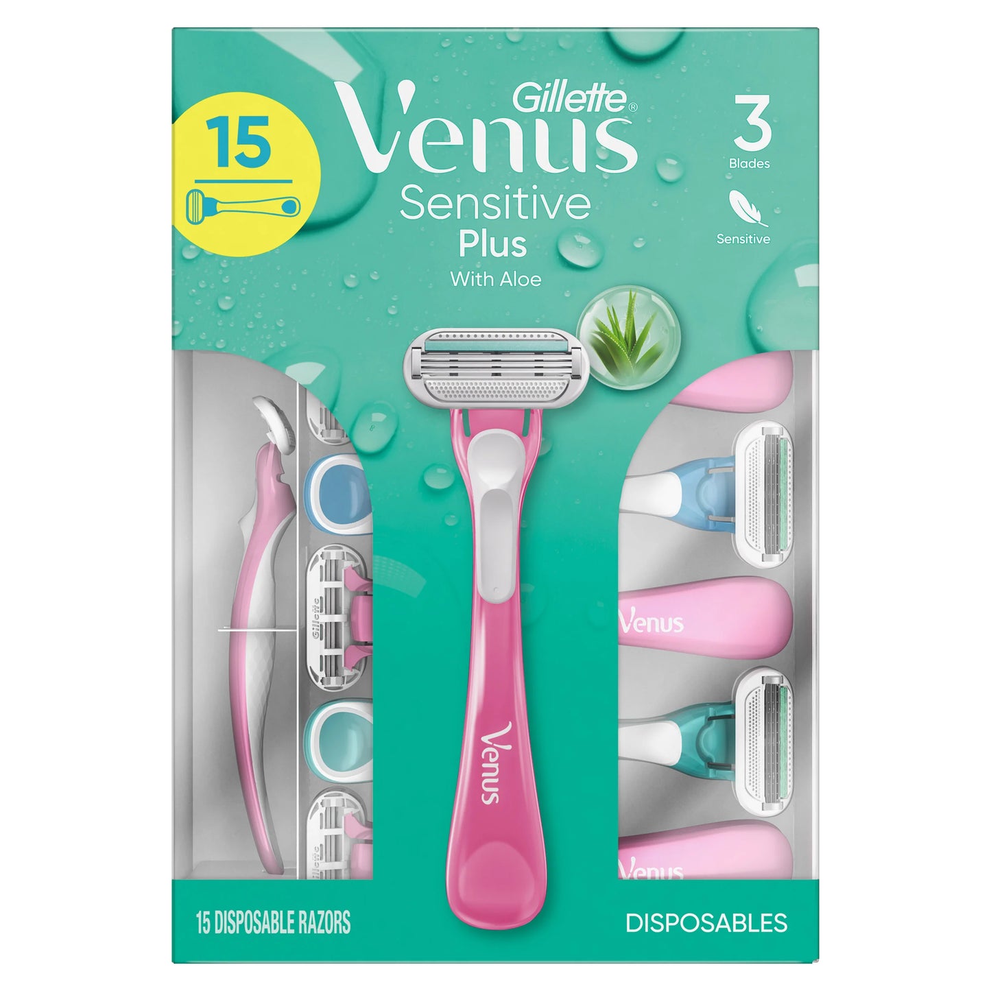 Gillette Venus Sensitive Disposable Razors 15 count