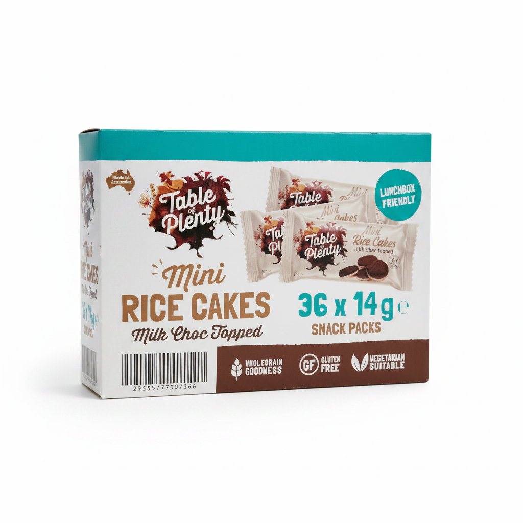 Table of Plenty Milk Choc Topped Mini Rice Cakes 36 x 14g