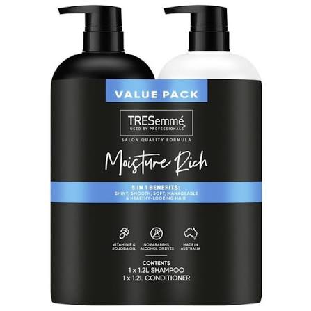 Tresemme Moisture Rich Shampoo 1.2L & Conditioners 1.2L