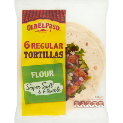 Old El Paso Flour Regular Tortillas 240g