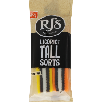 RJ's Licorice Tall Sorts 70g