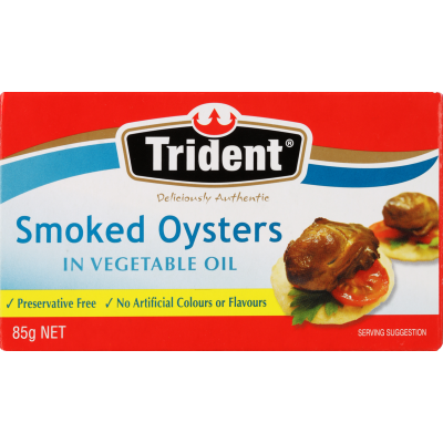 Trident Smoked Oysters In Vegetable Oil 85g