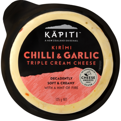 Kapiti Kirimi Chilli & Garlic Triple Cream Cheese 125g
