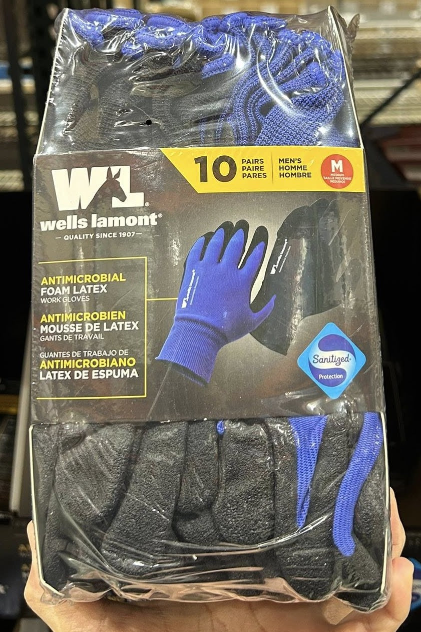 WELLS LAMONT WORK GLOVES 10 PAIRS