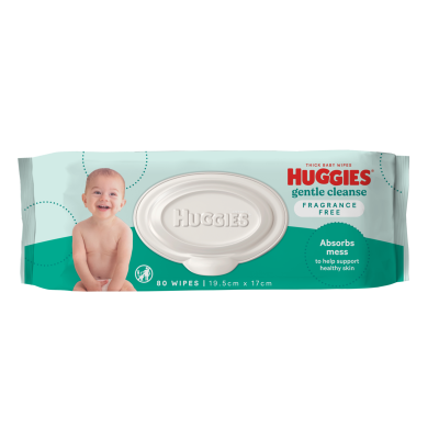 Huggies Fragrance Free Baby Wipes 80pk