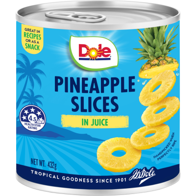 Dole Pineapple Slices In Juice 432g