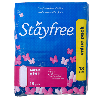 Stayfree Super Pads 18pk