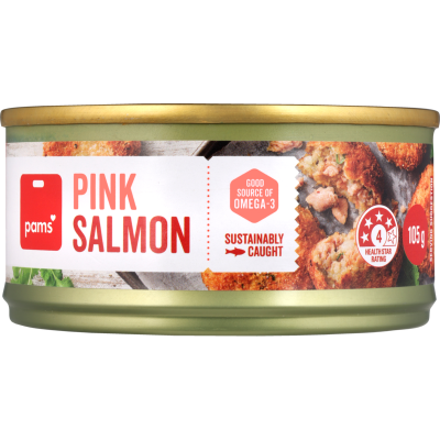 Pams Pink Salmon 105g