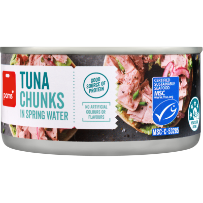 Pams Tuna Chunks In Spring Water 185g