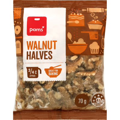 Pams Walnut Halves 70g