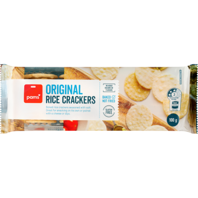 Pams Original Rice Crackers 100g