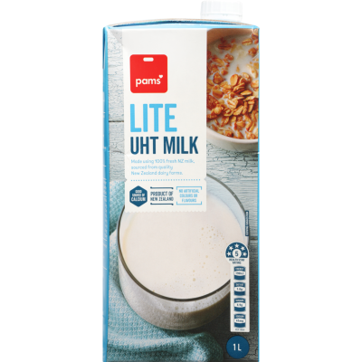 Pams Lite UHT Milk 1l