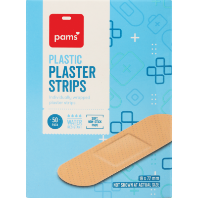 Pams Plastic Plaster Strips 50pk
