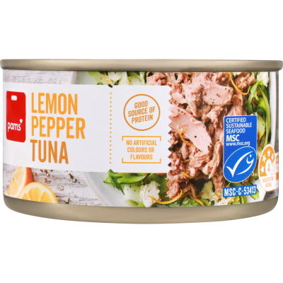 Pams Lemon Pepper Tuna 185g