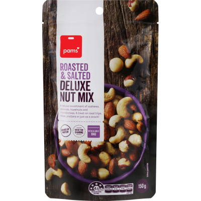 Pams Roasted & Salted Deluxe Nut Mix 150g
