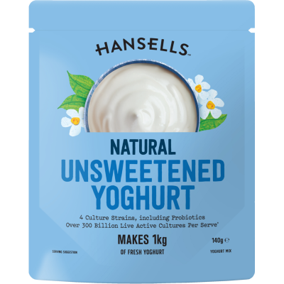 Hansells Natural Unsweetend Yoghurt Mix 140g