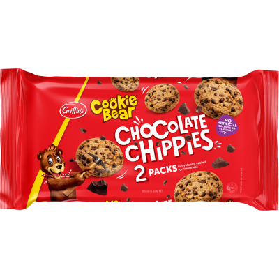 Griffin's Cookie Bear Chocolate Chippies Biscuits Twin Pack 320g