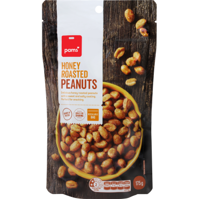 Pams Honey Roasted Peanuts 175g