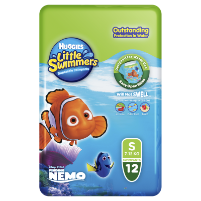 Huggies Little Swimmers Swim Nappies Small 7-12kg 12pk