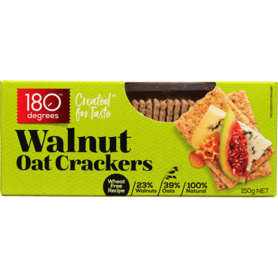 180 Degrees Walnut Oat Crackers 150g