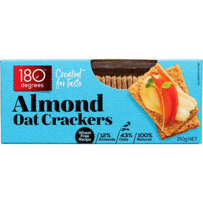 180 Degrees Almond Oat Crackers 150g