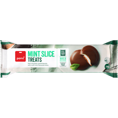 Pams Mint Slice Treats Biscuits 200g