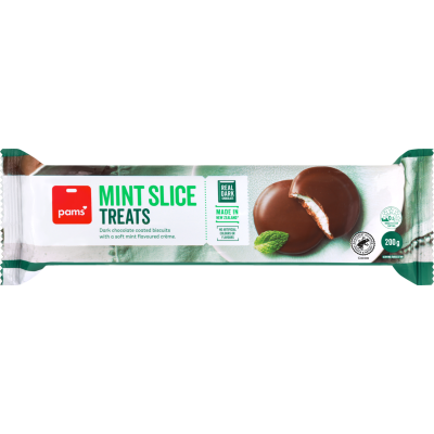 Pams Mint Slice Treats Biscuits 200g