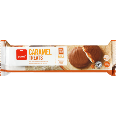 Pams Caramel Treats Biscuits 200g