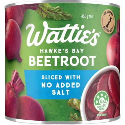 Wattie's Sliced Beetroot With No Added Salt 450g