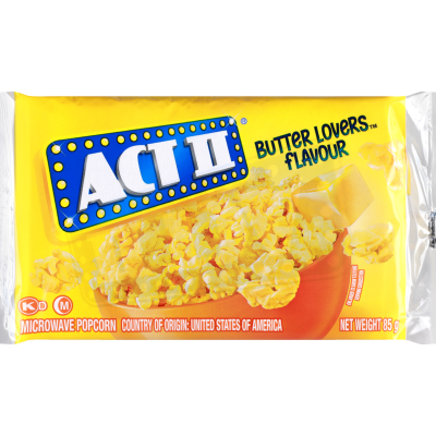 Act II Butter Lovers Flavour Microwave Popcorn 85g