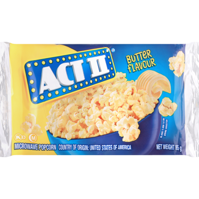 Act II Butter Flavour Microwave Popcorn 85g