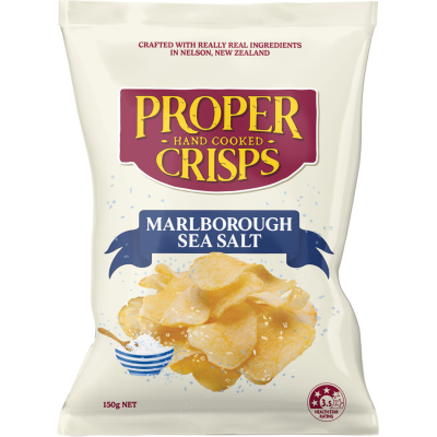 Proper Crisps Marlborough Sea Salt Potato Crisps 150g