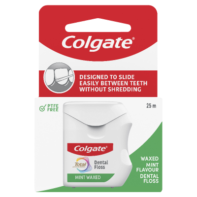 Colgate Total Waxed Mint Flavour Dental Floss 25m