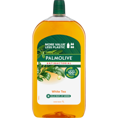 Palmolive Antibacterial White Tea Liquid Handwash Refill 1l