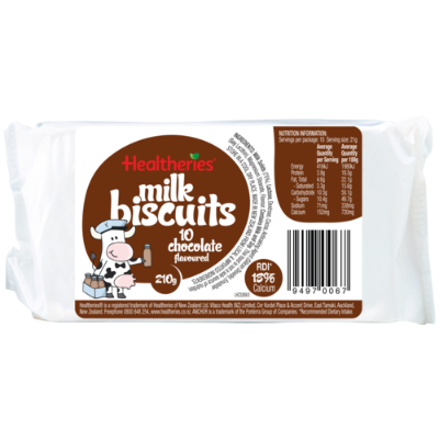 Healtheries Chocolate Flavoured Milk Biscuits 210g