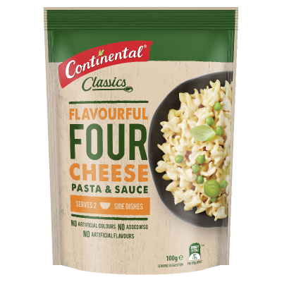 Continental Flavourful Four Cheese Pasta & Sauce 100g