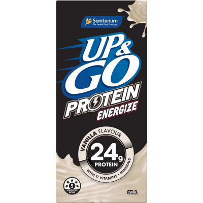Sanitarium Up & Go Protein Energize Vanilla Flavour Liquid Breakfast 350ml