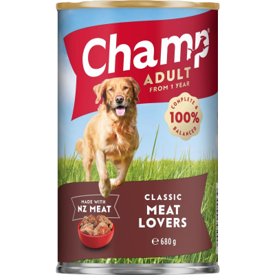 Champ Classic Meat Lovers Adult Dog Food 680g