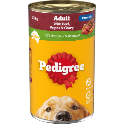 Pedigree Adult Beef, Vegies & Gravy Casserole Wet Dog Food 1.2kg