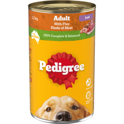 Pedigree Adult 5 Kinds of Meat Loaf Wet Dog Food 1.2kg