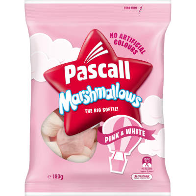 Pascall Pink & White Marshmallows 180g
