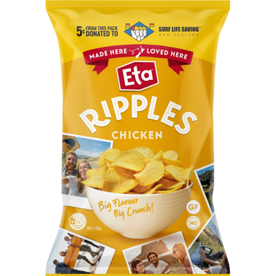 Eta Ripple Cut Chicken Potato Chips 150g