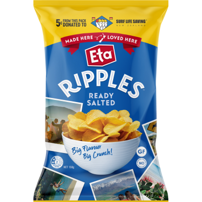 Eta Ripple Cut Ready Salted Potato Chips 150g