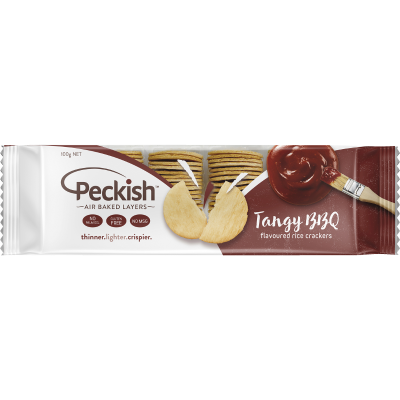 Peckish Tangy BBQ Flavoured Rice Crackers 100g