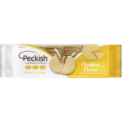 Peckish Cheddar Cheese Flavoured Rice Crackers 100g