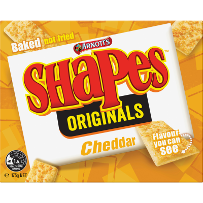 Arnott's Shapes Originals Cheddar Crackers 175g